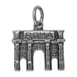 Anhänger Rom, Konstantinsbogen in echt Sterling-Silber 925 oder Gold, Charm, Ketten- oder Bettelarmband-Anhänger