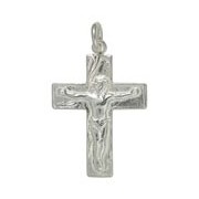 Anhänger Jesus Christus am Kreuz in echt Sterling-Silber 925 oder Gold, Ketten- oder Schlüssel-Anhänger