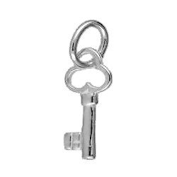 Anhänger Schlüssel in echt Sterling-Silber 925 oder Gelbgold, Charm, Ketten- oder Bettelarmband-Anhänger