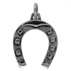 Anhänger Hufeisen in echt Sterling-Silber 925 oder Gold, Ketten- oder Schlüssel-Anhänger