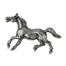 Brosche Pferd in echt Sterling-Silber 925 oder Gelbgold