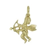 Anhänger Engel, Cupido, römischer Gott der Liebe in echt Sterling-Silber 925 oder Gold, Charm, Ketten- oder Bettelarmband-Anhänger