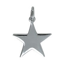Anhänger Stern in echt Sterling-Silber oder Gelbgold 585, Charm, Ketten- oder Bettelarmband-Anhänger
