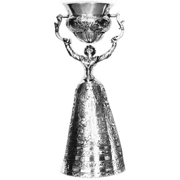 Brautbecher in echt Sterling-Silber 925 teilvergoldet