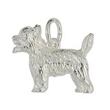 Anhänger West Highland White Terrier, Hund in echt Sterling-Silber 925 oder Gold, Charm, Ketten- oder Bettelarmband-Anhänger