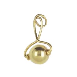 Anhänger Babyrassel in echt Gold, Charm, Ketten- oder Bettelarmband-Anhänger
