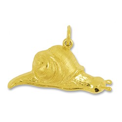 Anhänger Schnecke in echt Gelbgold, Charm, Ketten- oder Bettelarmband-Anhänger