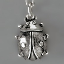 Kinder Herz Anhänger Aus 925er Sterling Silber Mit Marienkäfer & Weißem Zirkonia – Ca. 1,5 Cm, Im Schmuckbeutel