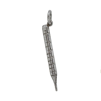Anhänger Fieberthermometer, Charm in echt Sterling-Silber 925 oder Gold