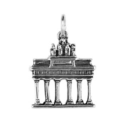 Anhänger Berlin, Brandenburger Tor in echt Sterling-Silber 925 oder Gold, Charm, Ketten- oder Schlüssel-Anhänger