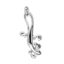 Anhänger Eidechse, Salamander, Gecko in echt Sterling-Silber oder Gold, Ketten- oder Schlüssel-Anhänger
