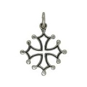 Anhänger Tolosanerkreuz, Okzitanisches Kreuz, Crotz occitana, Croix occitane, Cruz de Occitania in echt Sterling-Silber 925 oder Gold, Ketten- oder Schlüssel-Anhänger