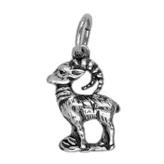 Anhänger Steinbock in echt Sterling-Silber oder Gold, Charm, Ketten- oder Bettelarmband-Anhänger