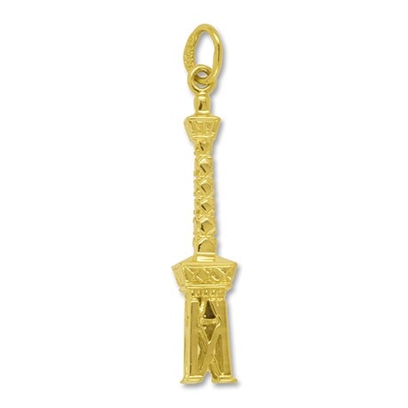 Anhänger Berlin, Funkturm in echt Sterling-Silber 925 oder Gold, Ketten- oder Schlüssel-Anhänger