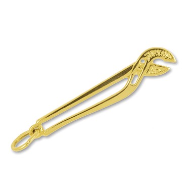 Anhänger Rohrzange in echt Sterling-Silber 925 oder Gold, Ketten- oder Schlüssel-Anhänger