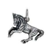 Anhänger Pferd in echt Sterling-Silber 925 oder Gold, Charm, Ketten- oder Bettelarmband-Anhänger