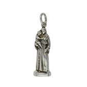 Anhänger Heiliger Antonius von Padua in echt Sterling-Silber 925 oder Gelbgold 333, Ketten- oder Schlüssel-Anhänger