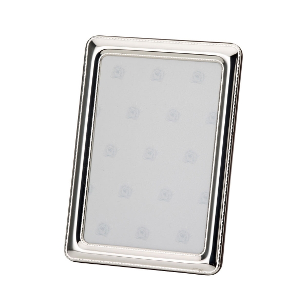 Fotorahmen in echt Sterling-Silber 925, 13 x 18 cm, Perlrand