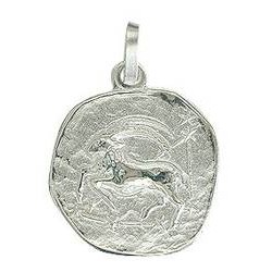 Anhänger Steinbock, Tierkreiszeichen in echt Sterling-Silber 925 oder Gelbgold, Charm, Ketten- oder Bettelarmband-Anhänger
