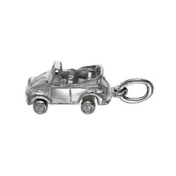 Anhänger Käfer Cabriolet in echt Sterling-Silber 925 oder Gold, Charm, Ketten- oder Bettelarmband-Anhänger