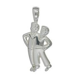 Anhänger Zwillinge, Tierkreiszeichen, Sternzeichen in echt Sterling-Silber 925, Ketten- oder Schlüssel-Anhänger