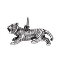 Anhänger Chinesischer Tiger, Tierkreiszeichen in echt Sterling-Silber 925 oder Gold, Ketten- oder Schlüssel-Anhänger