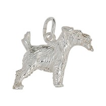 Anhänger Terrier, Hund in echt Sterling-Silber 925, Ketten- oder Schlüssel-Anhänger