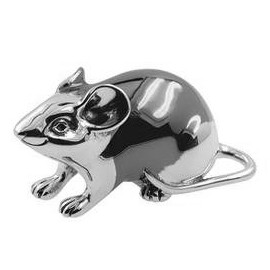 Zierfigur Maus in echt Sterling-Silber 925, Standmodell