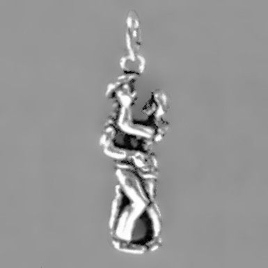 Anhänger Liebespaar mit Hut in echt Sterling-Silber 925 oder Gold, Charm, Ketten- oder Bettelarmband-Anhänger