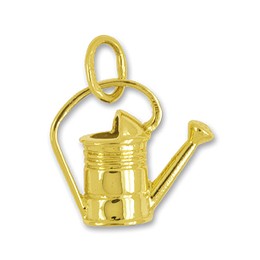 Anhänger Gießkanne in echt Sterling-Silber 925 oder Gold, Charm, Ketten- oder Bettelarmband-Anhänger