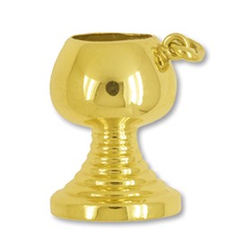 Anhänger Pfälzer Wein-Römer-Glas in echt Gold, Charm, Ketten- oder Bettelarmband-Anhänger
