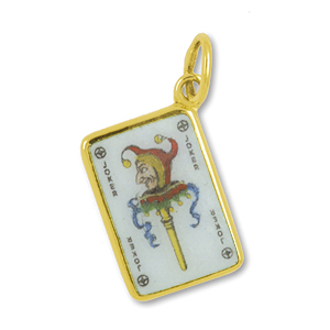 Anhänger Spielkarten, Charms in Silber und Gold