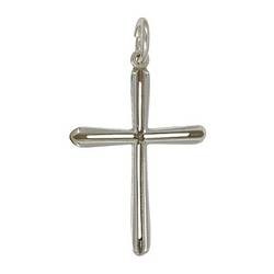 Anhänger Drahtkreuz in echt Sterling-Silber 925, Ketten- oder Schlüssel-Anhänger