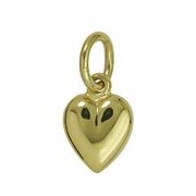 Anhänger, Charm Herz in echt Gold, Ketten- oder Bettelarmband-Anhänger