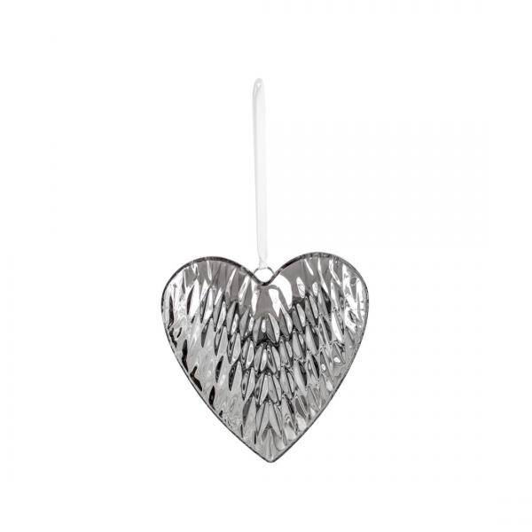 Herzanhänger in Edelstahl Diamant