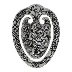 Lesezeichen Engel mit Putte in echt Silber 835