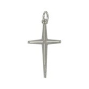 Anhänger Stabkreuz in echt Sterling-Silber 925 oder Gold, Ketten- oder Schlüssel-Anhänger
