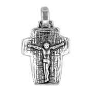 Anhänger Kruzifix in echt Sterling-Silber 925, Charm, Ketten- oder Bettelarmband-Anhänger