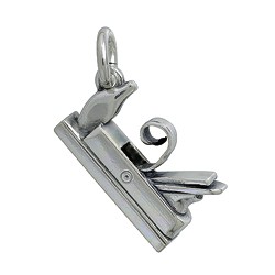 Anhänger Hobel in echt Sterling-Silber 925 oder Gold, Ketten- oder Schlüssel-Anhänger