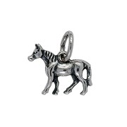 Anhänger Pferd in echt Sterling-Silber 925 oder Gold, Charm, Ketten- oder Bettelarmband-Anhänger