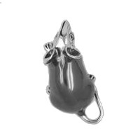 Zierfigur Maus in echt Sterling-Silber 925, Standmodell