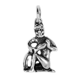 Anhänger Wassermann, Tierkreiszeichen in echt Sterling-Silber 925 oder Gold, Charm, Ketten- oder Bettelarmband-Anhänger