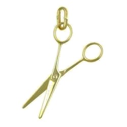 Anhänger Schere beweglich in echt Sterling-Silber 925 oder Gold, Ketten- oder Schlüssel-Anhänger