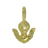 Anhänger Engelskopf, Putte in echt Sterling-Silber oder Gold, Charm, Ketten- oder Bettelarmband-Anhänger