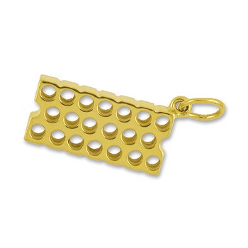 Anhänger Berliner Mauerstein in echt Sterling-Silber 925 oder Gold, Charm, Ketten- oder Bettelarmband-Anhänger