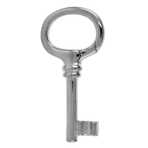 Schlüssel als Karabiner mit Schnappverschluss in echt Sterling-Silber 925