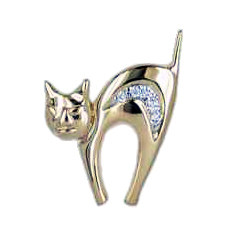 Echtes Silber 925 Katze Kätzchen Karabiner Charm Anhänger für Bettelarmband