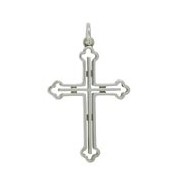 Anhänger Orthodoxes Kreuz in echt Sterling-Silber 925, Ketten- oder Schlüssel-Anhänger