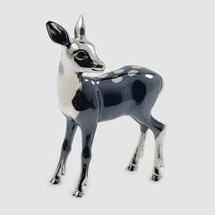 Zierfigur Reh in echt Sterling-Silber 925, Standmodell