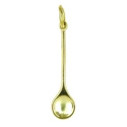 Anhänger Kochlöffel in echt Sterling-Silber 925 oder Gold, Charm, Ketten- oder Bettelarmband-Anhänger